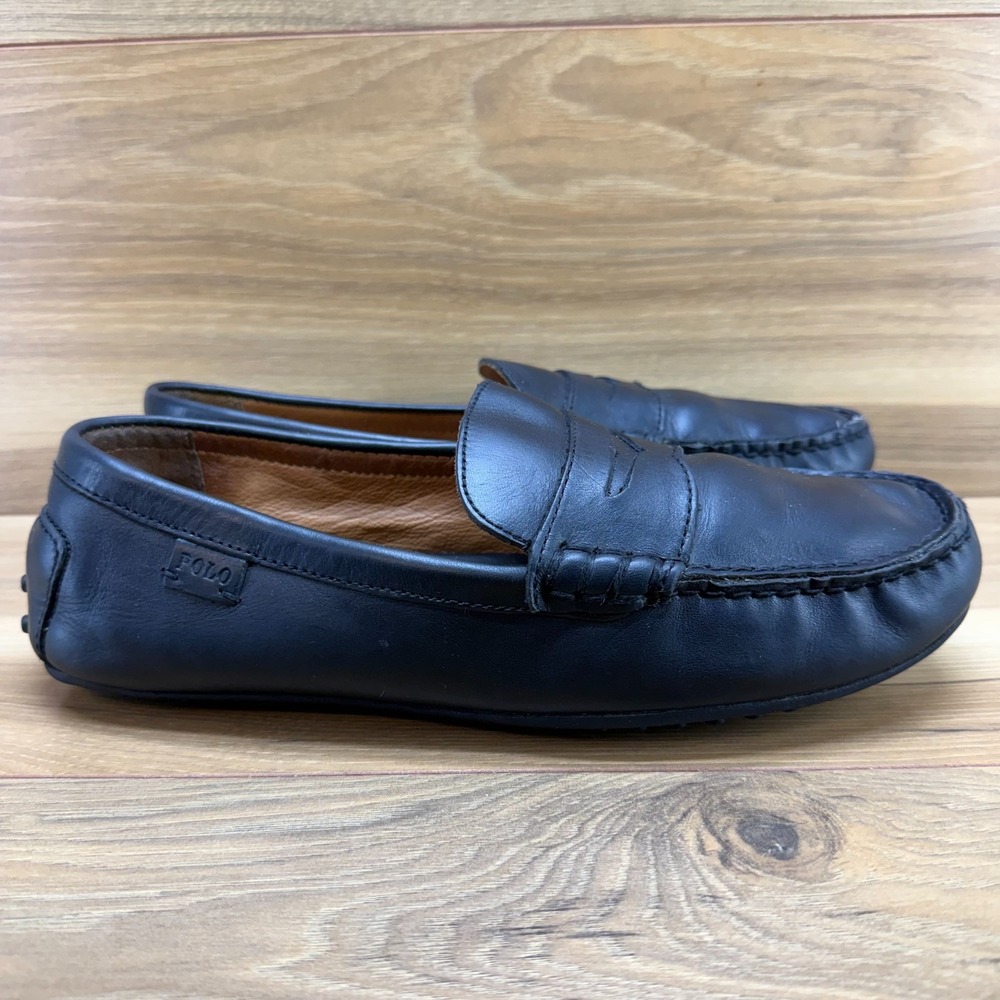 Polo Ralph Lauren Workington Driving Loafer Mens 10 D Black Leather Penny Casual